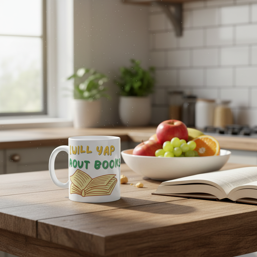 Will Yap About Books Mug | Ceramic Coffee Cup