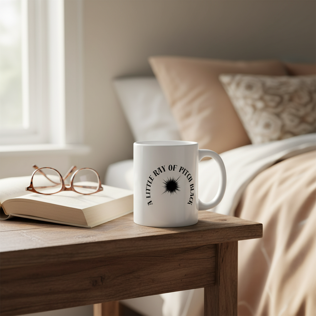 Little Ray of Pitch Black Mug | Ceramic Coffee Cup 11oz