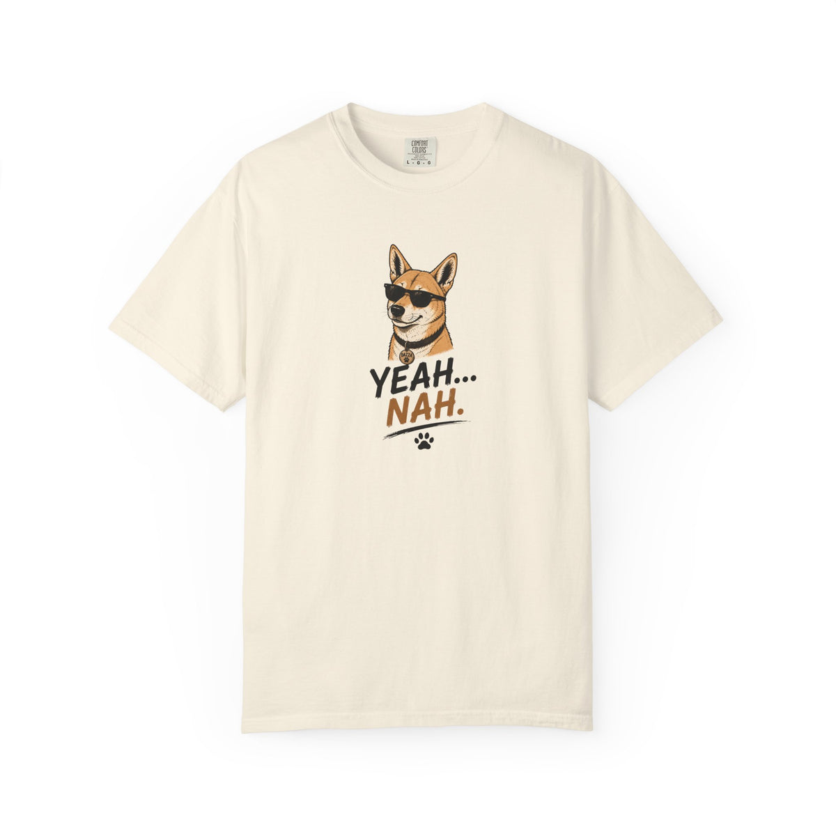 Cool Sunglasses Dog Yeah Nah T-shirt | Funny Dingo Paw Graphic Tee
