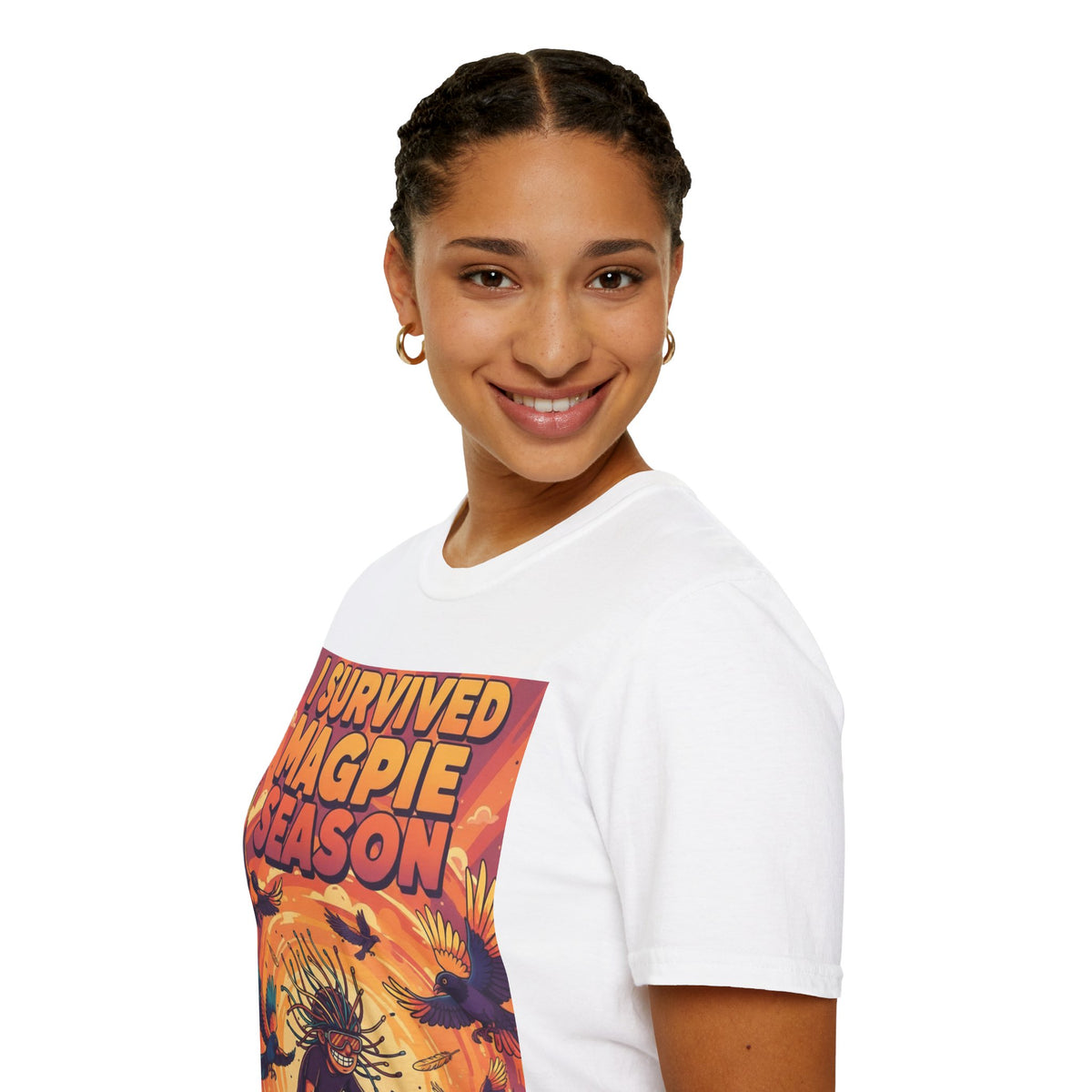 I Survived Magpie Season T-Shirt | Funny Australian Bird Tee for Aussie Humour Fans