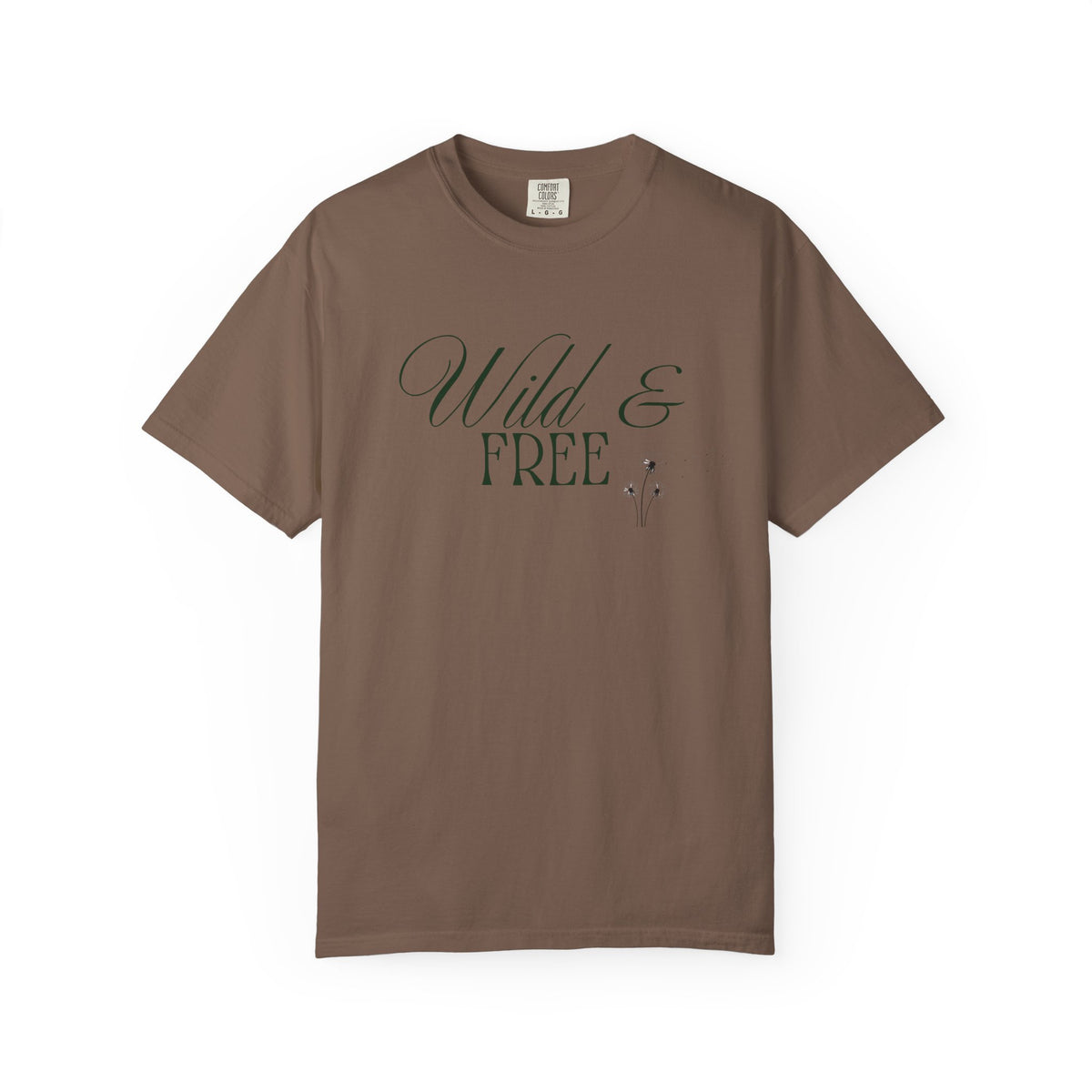 Wild & Free Script T-Shirt | Boho Nature Graphic Tee