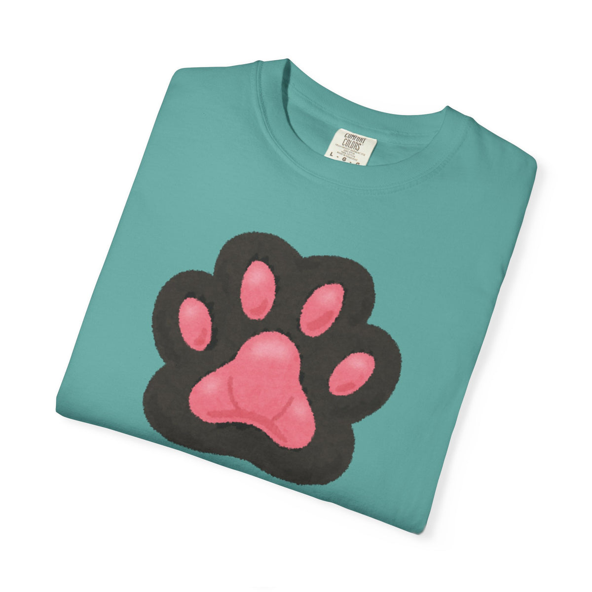 Toe Beans Paw T-Shirt — Cute Paw Print Tee with "TOE BEANS" Text