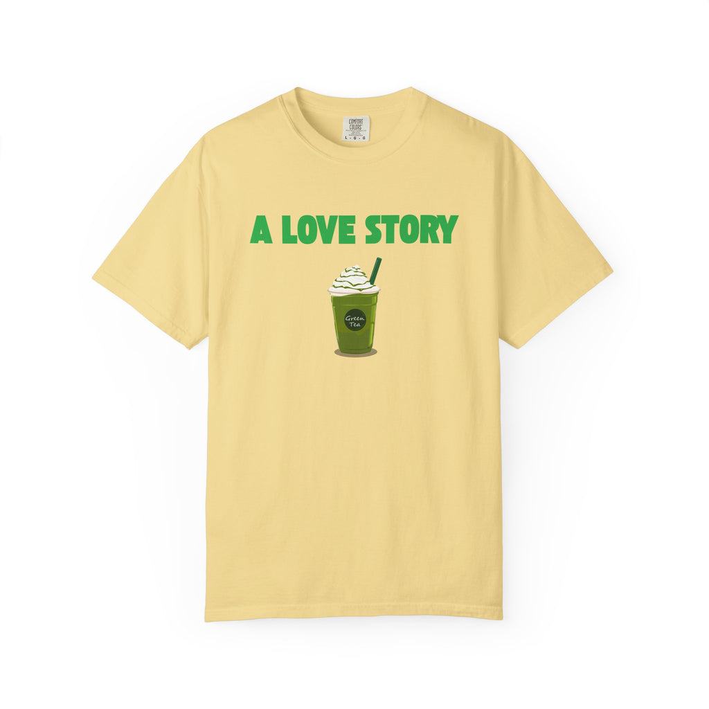 A Love Story Matcha Tee – Cute Matcha Drink Graphic T-Shirt