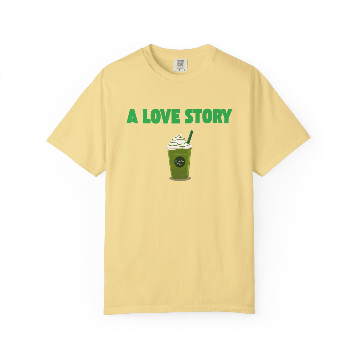 A Love Story Matcha Tee – Cute Matcha Drink Graphic T-Shirt