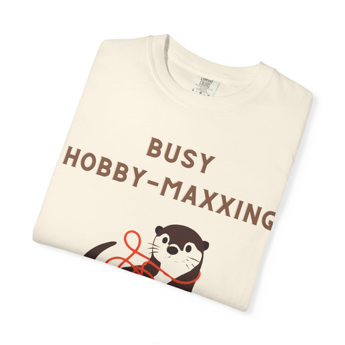 Busy Hobby-Maxxing Otter T-Shirt | Otter with Yarn Tee