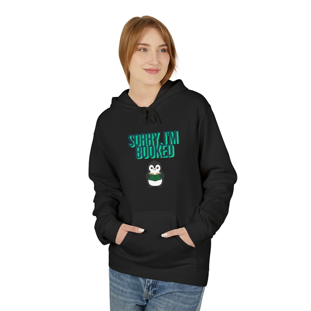 Sorry, I'm Booked Penguin Reading Hoodie | Cute Book Lover Gift for Readers & Bookworms