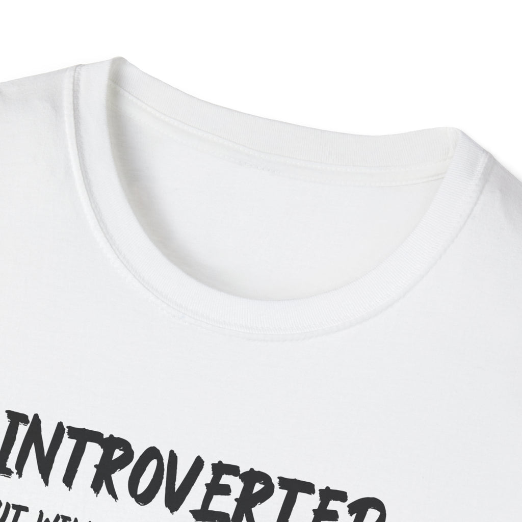 Introverted Cat Lover T-Shirt | Funny Cat Gift Tee for Cat Mums, Dads & Introverts