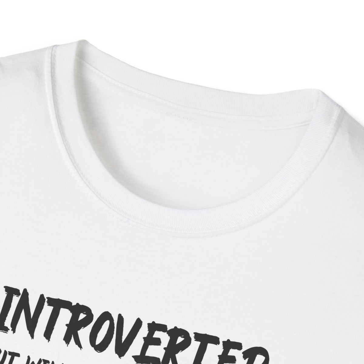 Introverted Cat Lover T-Shirt | Funny Cat Gift Tee for Cat Mums, Dads & Introverts