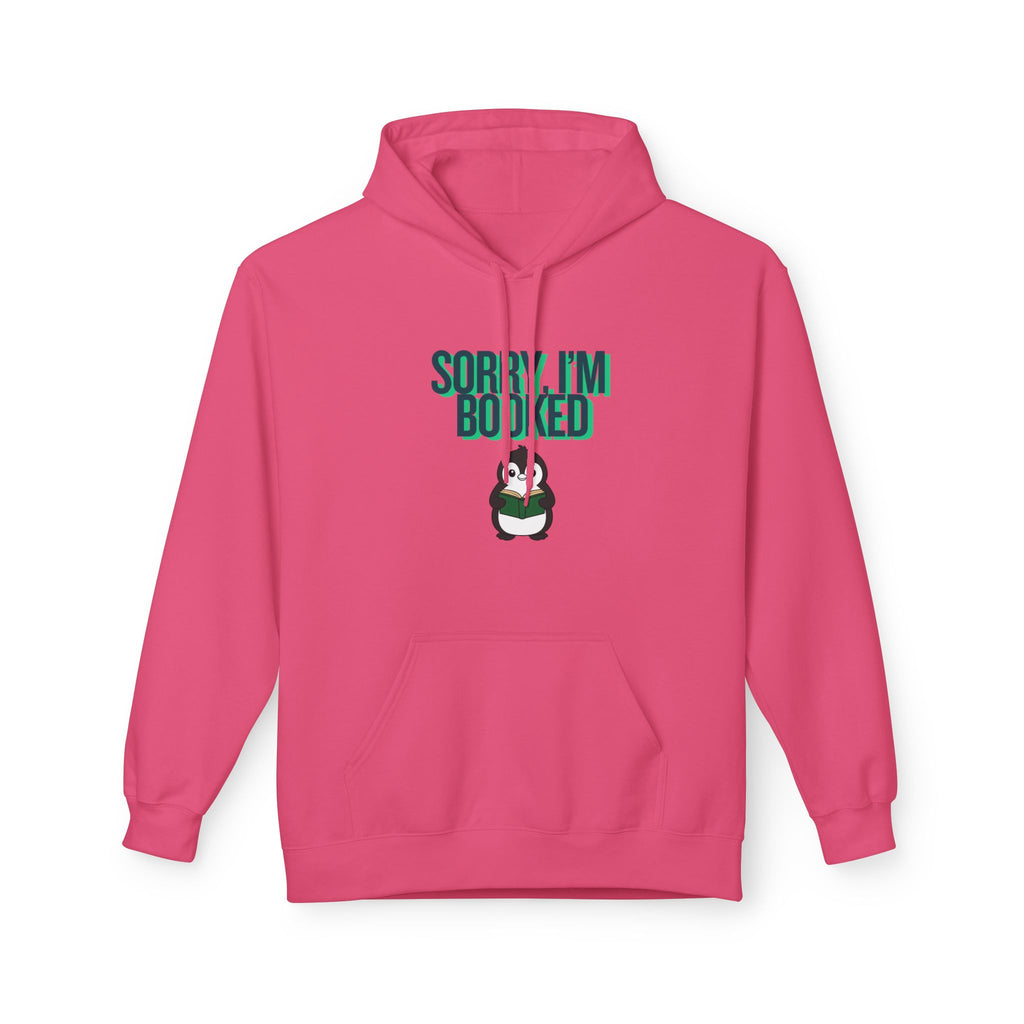 Sorry, I'm Booked Penguin Reading Hoodie | Cute Book Lover Gift for Readers & Bookworms
