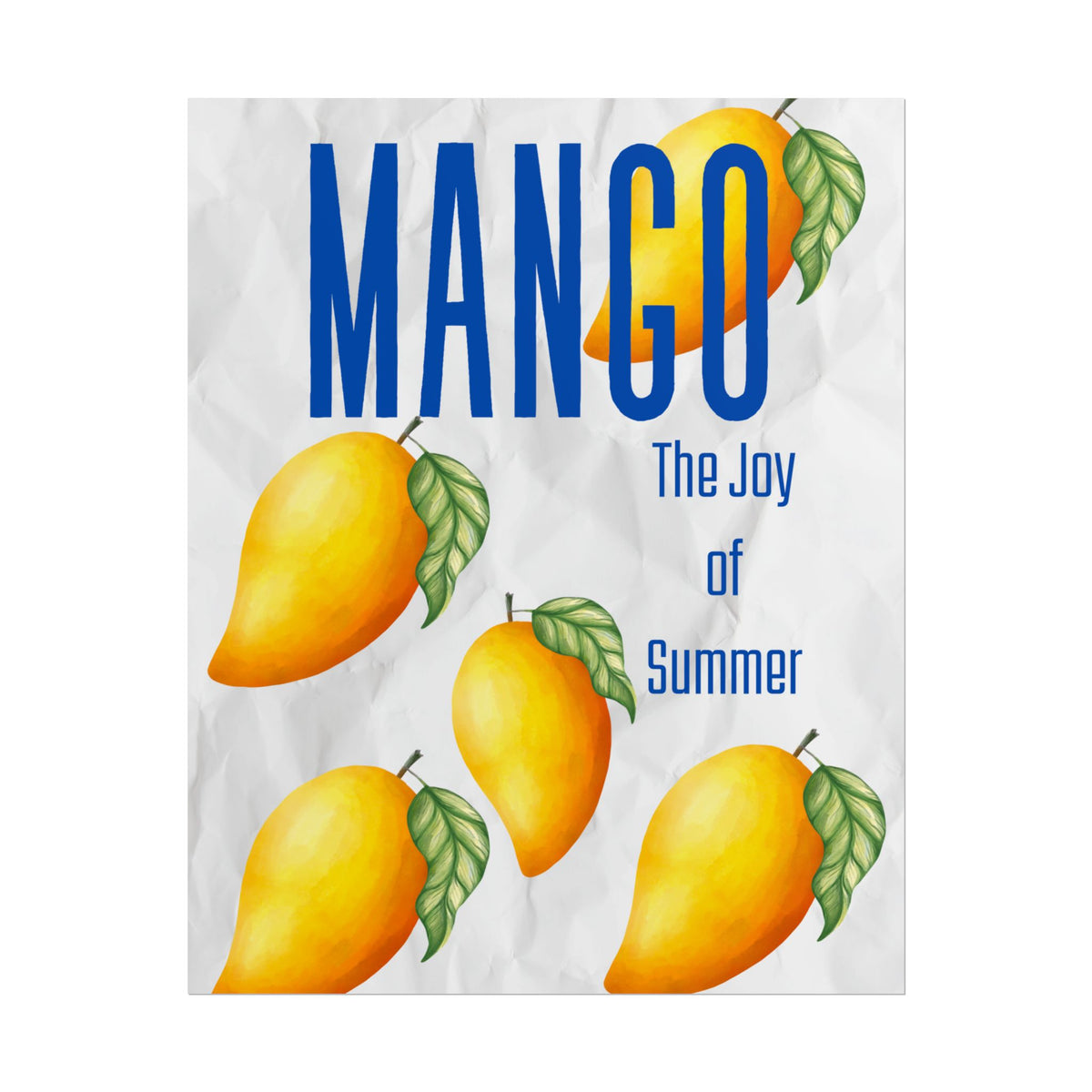 Mango The Joy of Summer Poster | Tropical Fruit Wall Art