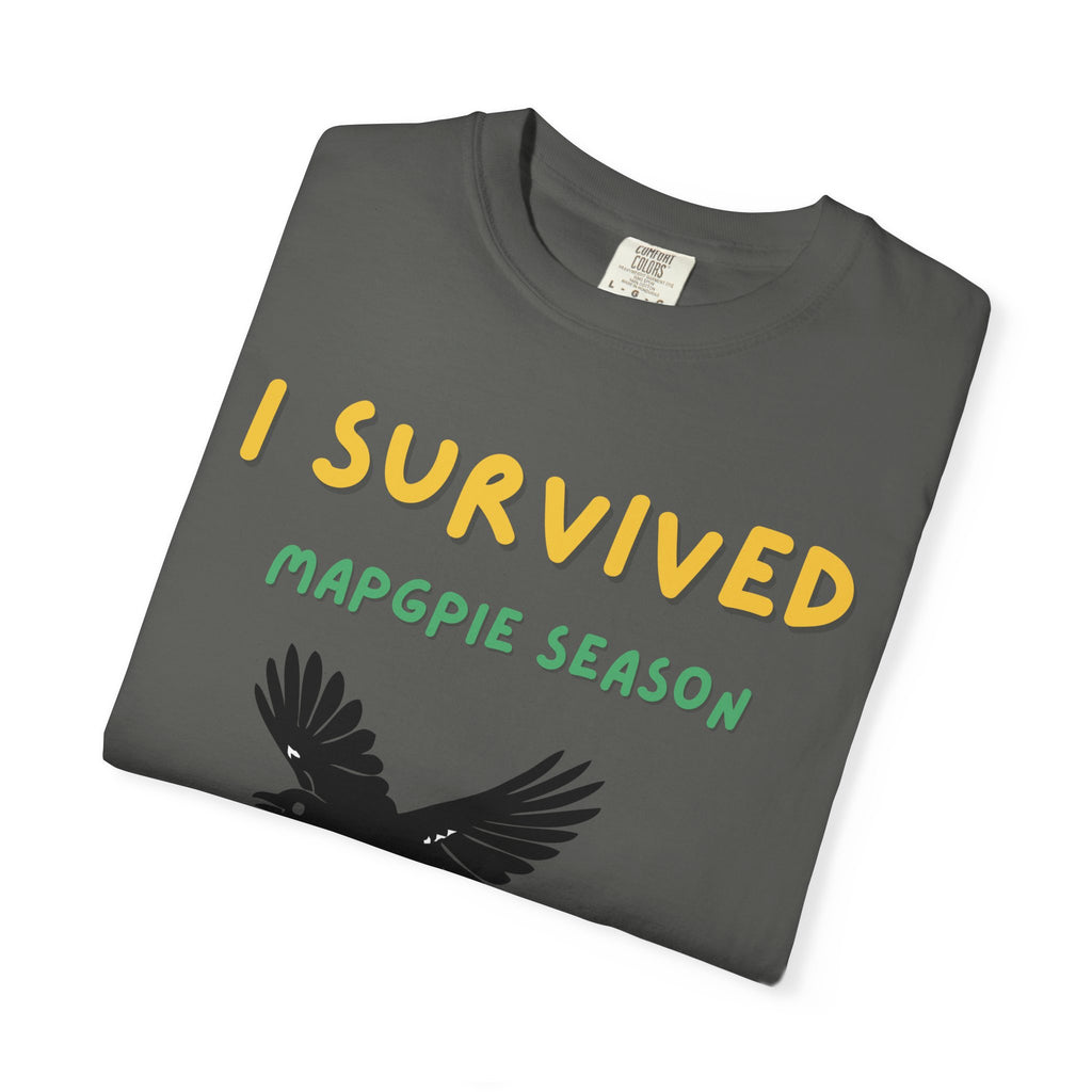 I Survived Magpie Season T-Shirt | Magpie Bird Graphic Tee