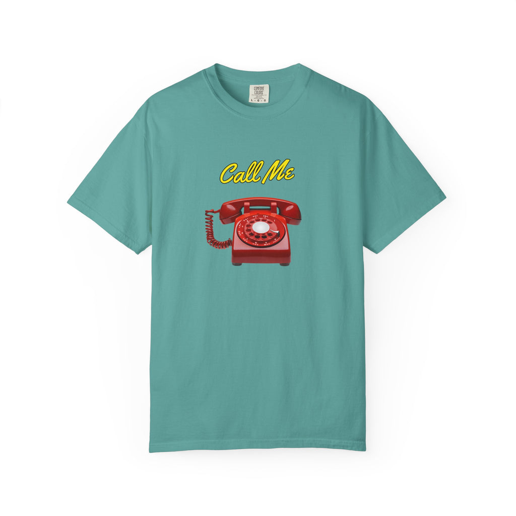 Call Me Red Rotary Phone T-shirt | Vintage Telephone Graphic | Retro