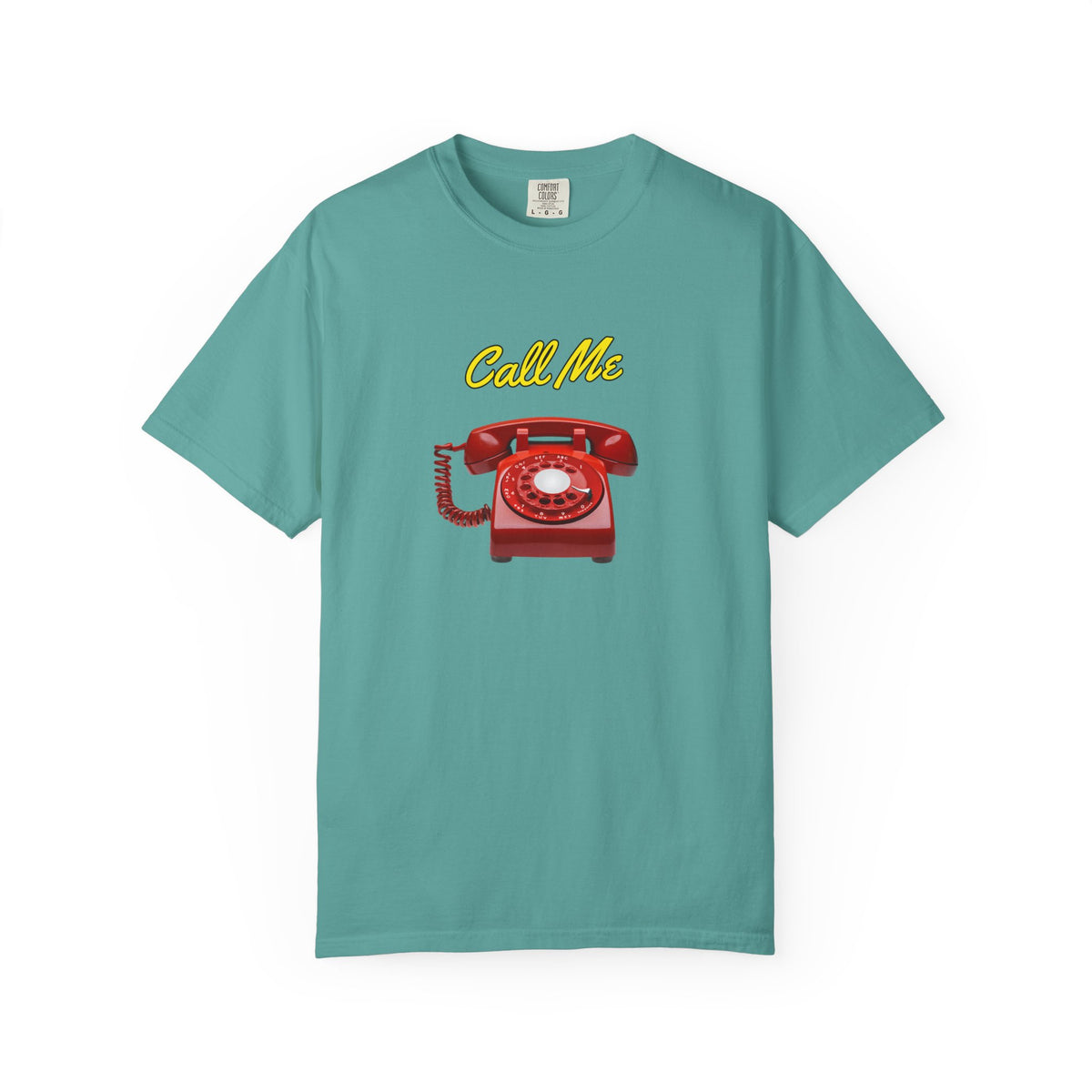 Call Me Red Rotary Phone T-shirt | Vintage Telephone Graphic | Retro