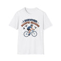 I Survived Magpie Season Cyclist Tee | Funny Aussie Bird Gift T-Shirt for Bike Riders
