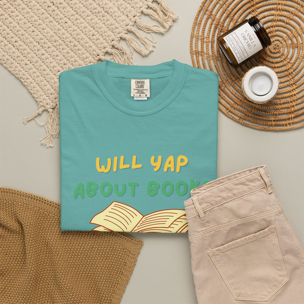 Will Yap About Books T-Shirt | Book Lover Tee, Reading Graphic Shirt