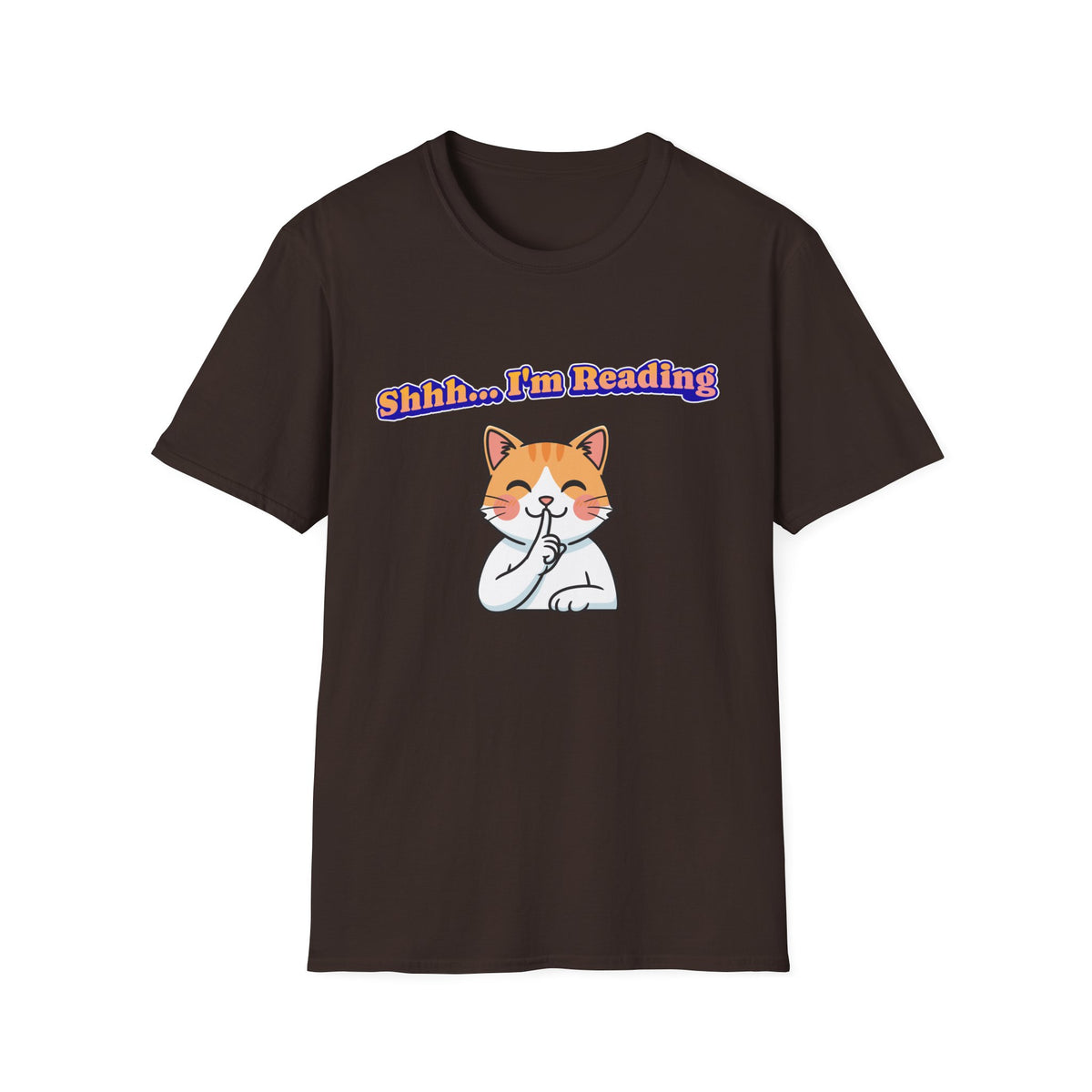 Shhh I'm Reading Cat T-Shirt | Funny Cat & Book Lover Gift Tee for Readers
