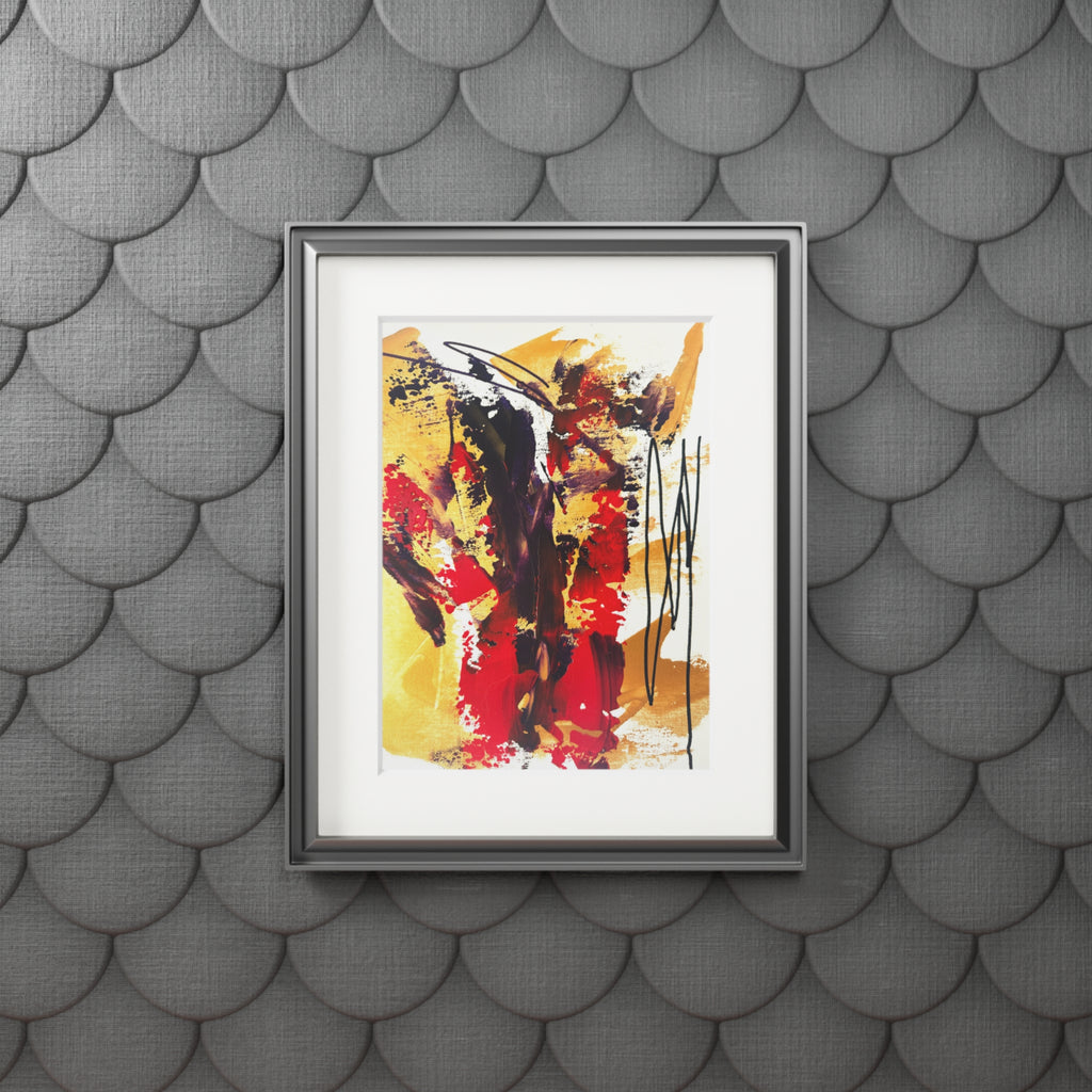 Blaze of Emotion Giclée Abstract Art Print | Passepartout Mounted Fine Art Print | Modern Colourful Wall Art