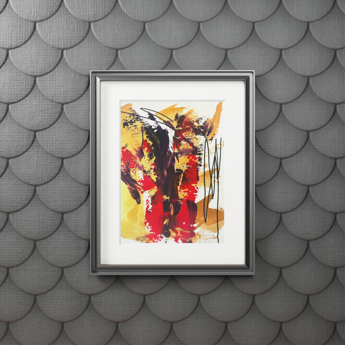 Blaze of Emotion Giclée Abstract Art Print | Passepartout Mounted Fine Art Print | Modern Colourful Wall Art