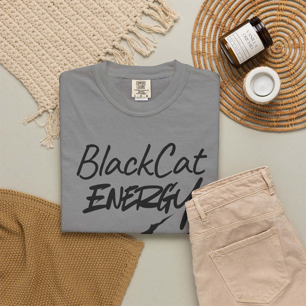Black Cat Energy T-Shirt | Witchy Cat Lover Graphic Tee