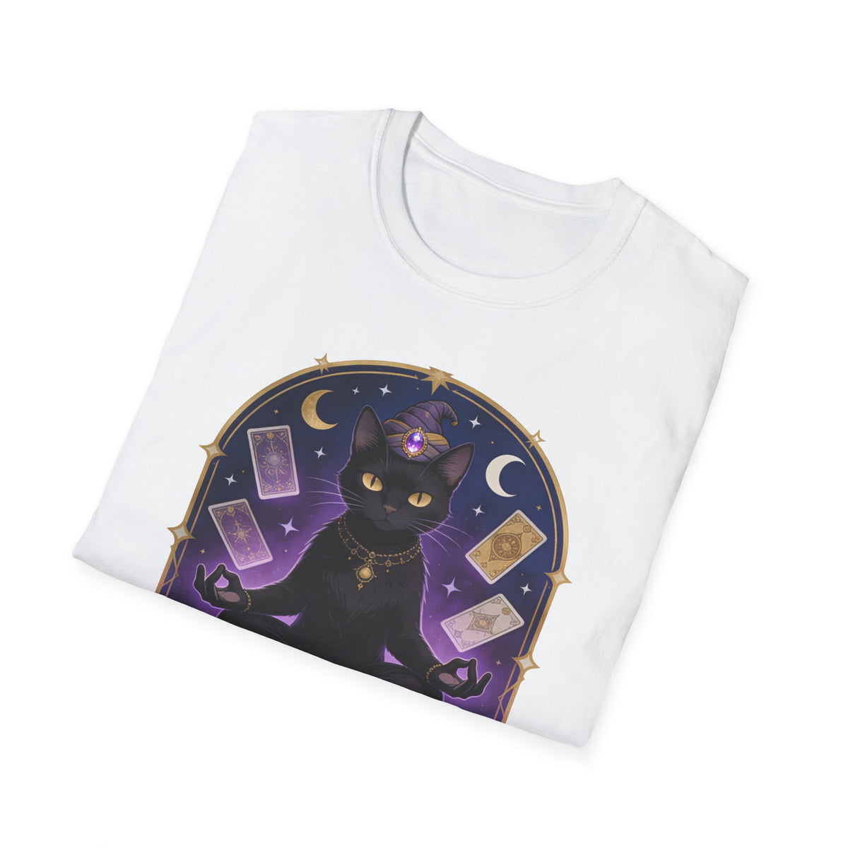 Fortune Telling Black Cat T-Shirt | Witchy Cat Lover Gift Tee for Gothic Cat Fans