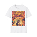 I Survived Magpie Season T-Shirt | Funny Australian Bird Tee for Aussie Humour Fans