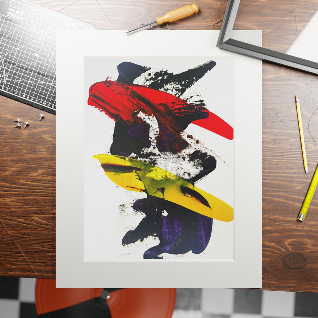 Joy in Motion Giclée Abstract Art Print | Passepartout Mounted Fine Art Print | Modern Colourful Wall Art