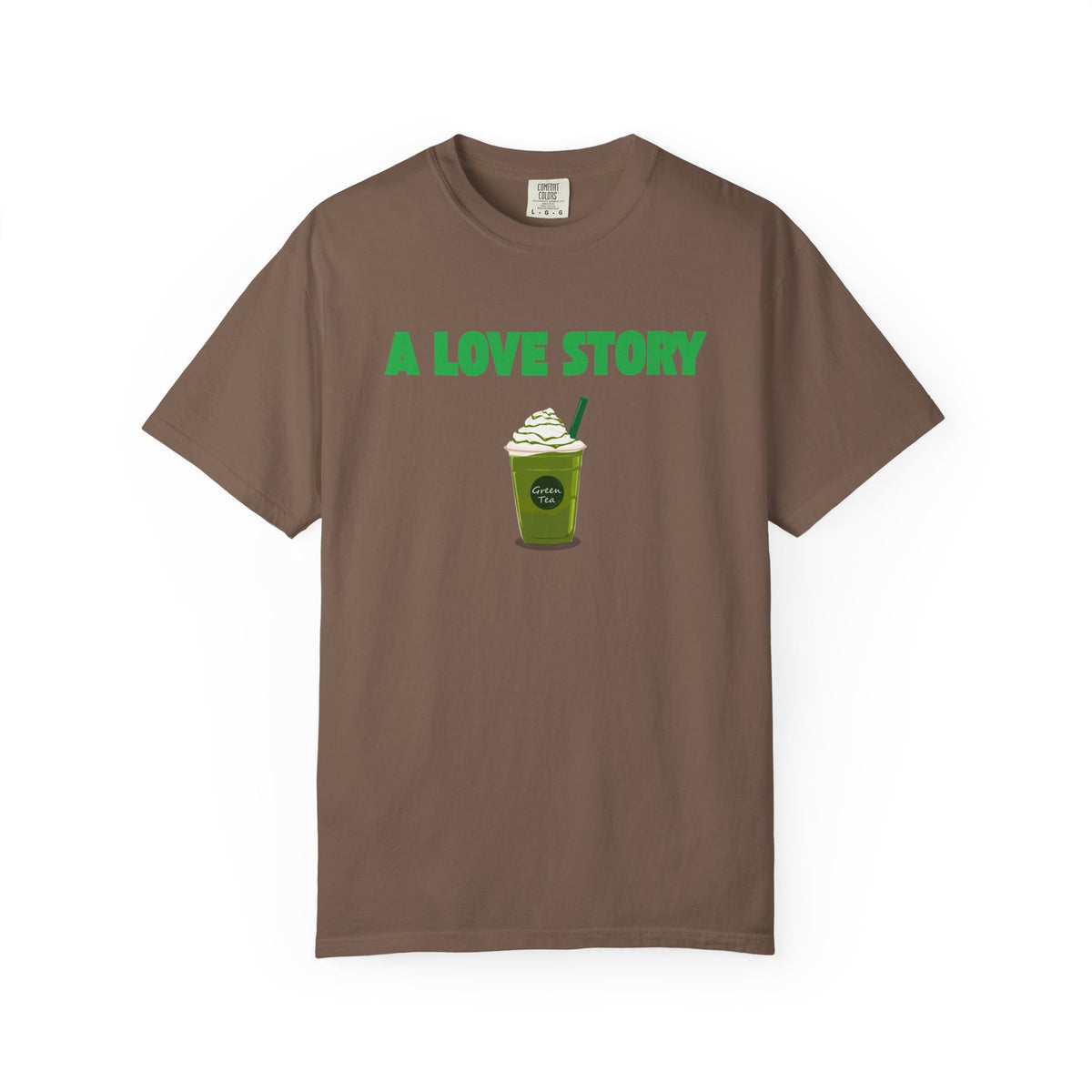 A Love Story Matcha Tee – Cute Matcha Drink Graphic T-Shirt