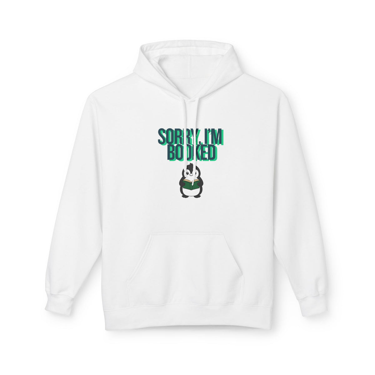 Sorry, I'm Booked Penguin Reading Hoodie | Cute Book Lover Gift for Readers & Bookworms
