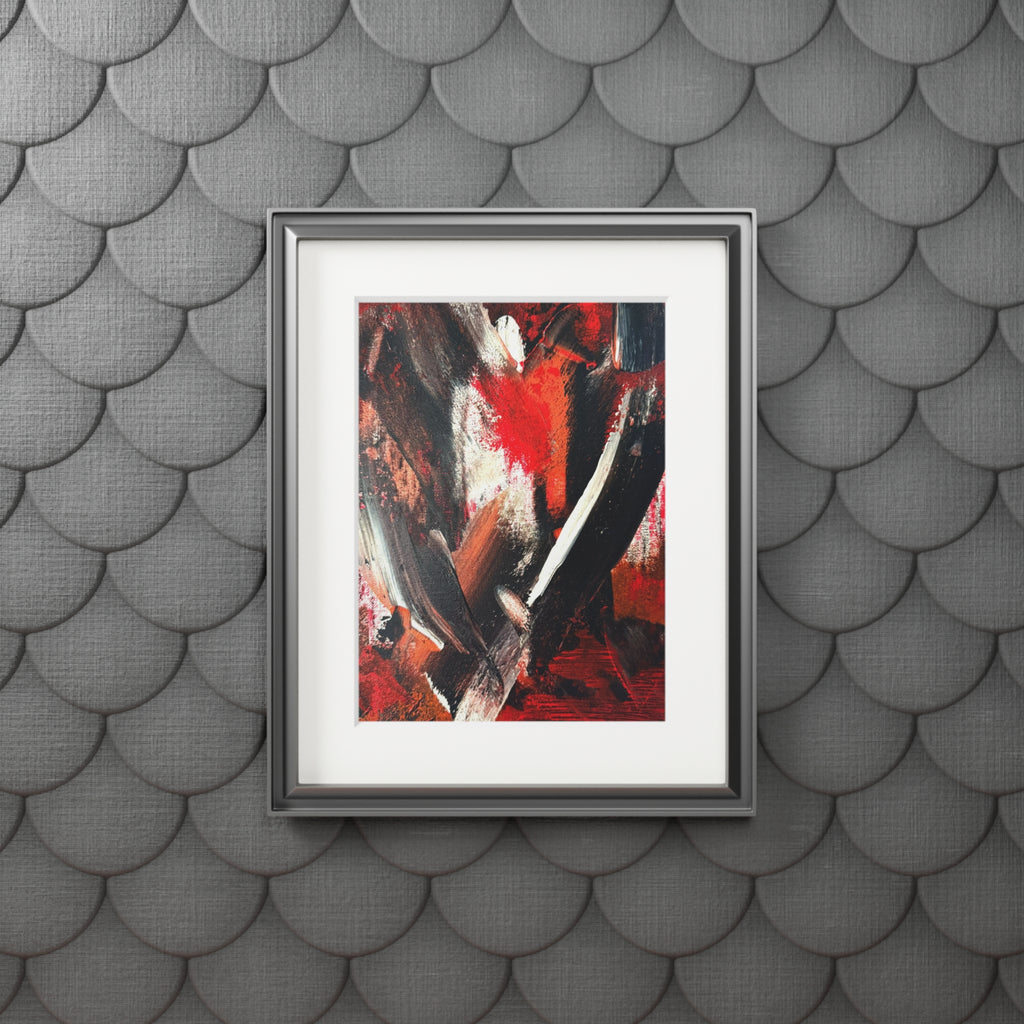 Eruption of Emotion Giclée Abstract Art Print | Passepartout Mounted Fine Art Print | Modern Colourful Wall Art