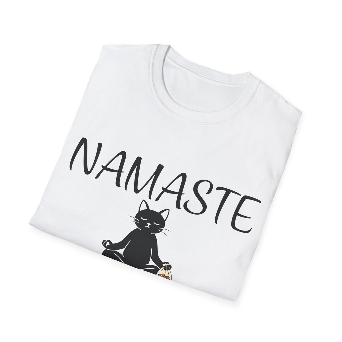 Namaste Cat T-Shirt | Funny Yoga Cat Lover Gift Tee for Yogis & Cat Parents