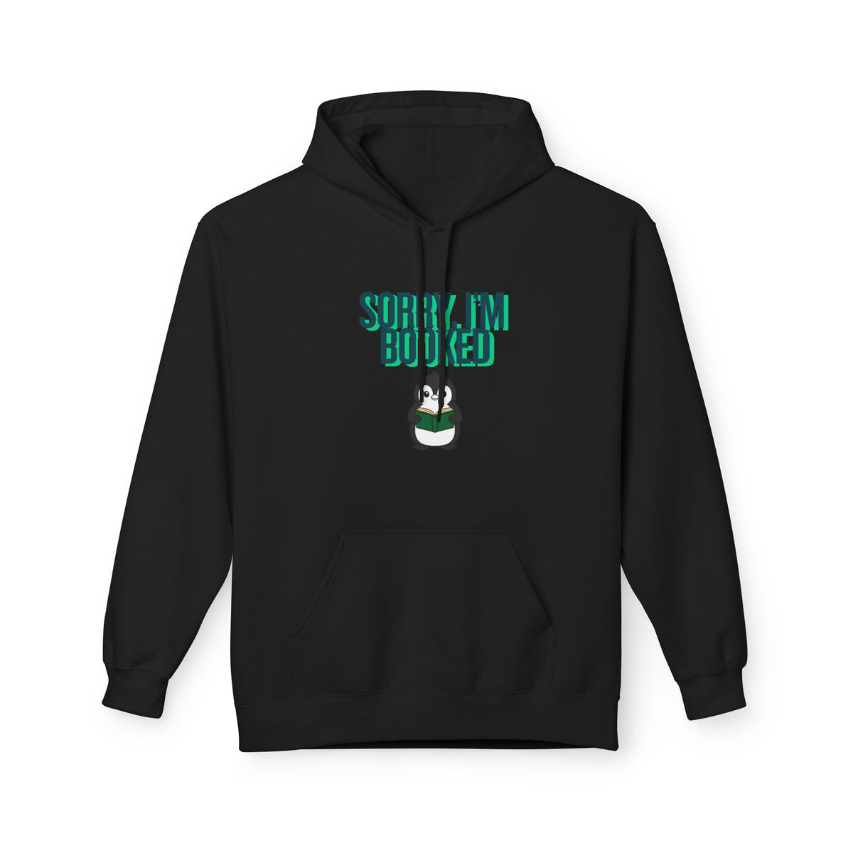 Sorry, I'm Booked Penguin Reading Hoodie | Cute Book Lover Gift for Readers & Bookworms