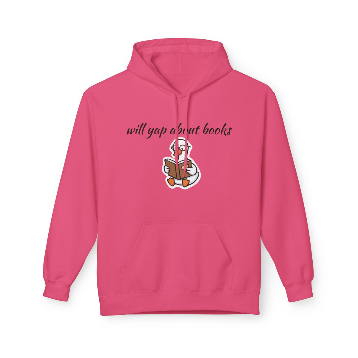 Will Yap About Books, Book Loving Duck Hoodie, Gift Hoodie, Duck Reader Hoodie, Cute Book Top, Book Lover Gift, Librarian Top, Introvert