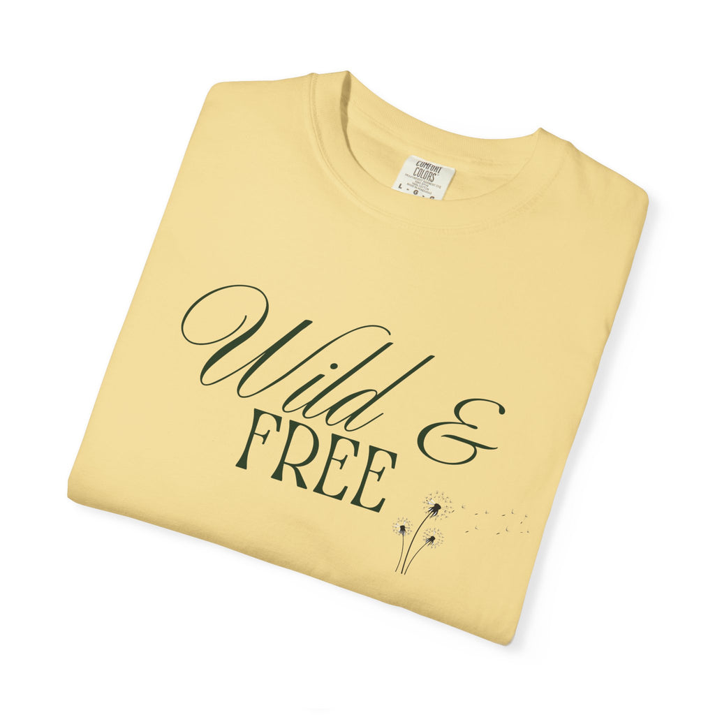 Wild & Free Script T-Shirt | Boho Nature Graphic Tee