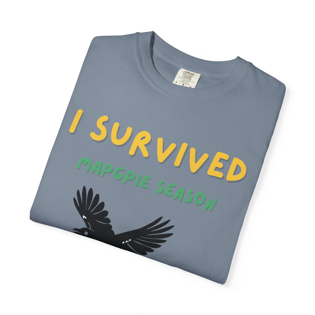 I Survived Magpie Season T-Shirt | Magpie Bird Graphic Tee