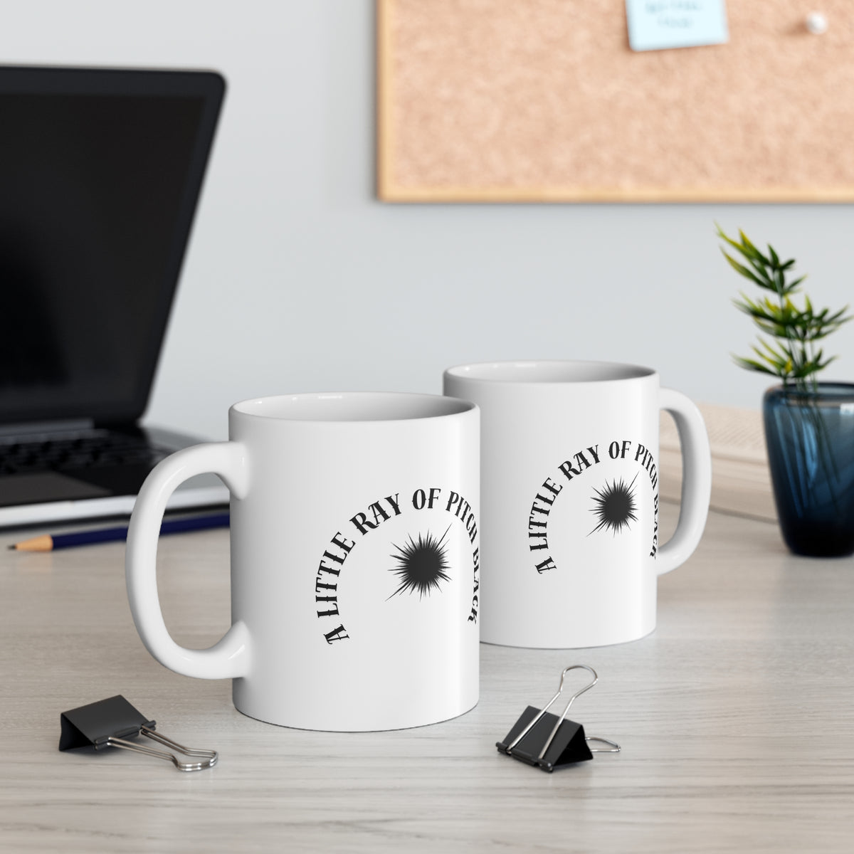 Little Ray of Pitch Black Mug | Ceramic Coffee Cup 11oz