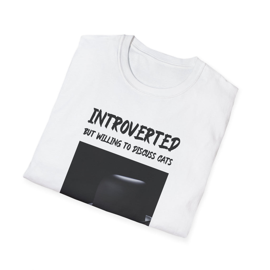 Introverted Cat Lover T-Shirt | Funny Cat Gift Tee for Cat Mums, Dads & Introverts