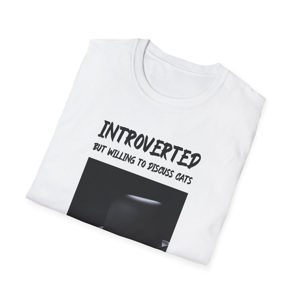 Introverted Cat Lover T-Shirt | Funny Cat Gift Tee for Cat Mums, Dads & Introverts