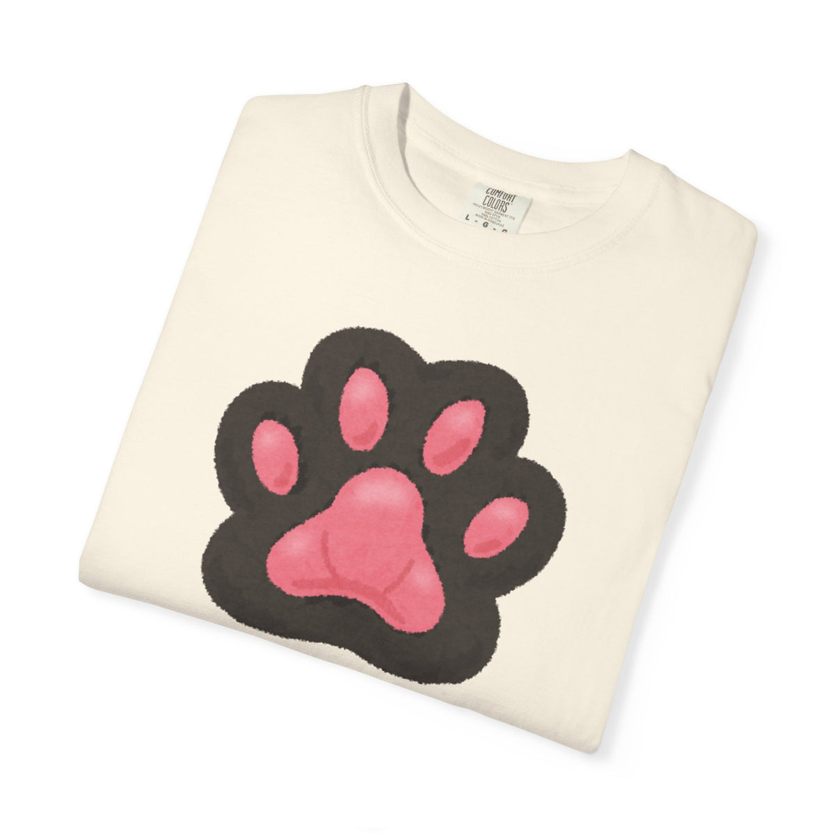 Toe Beans Paw T-Shirt — Cute Paw Print Tee with "TOE BEANS" Text