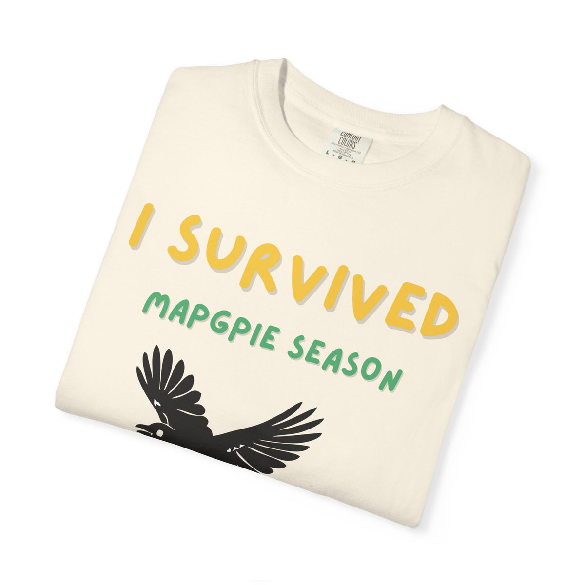 I Survived Magpie Season T-Shirt | Magpie Bird Graphic Tee