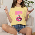 Queen Lip Graphic T-Shirt — Feminine Crowned Lips Tee