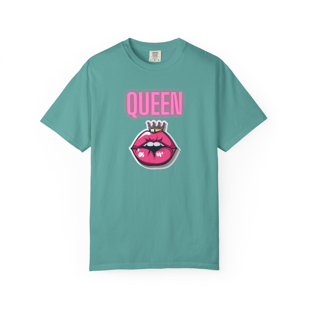 Queen Lip Graphic T-Shirt — Feminine Crowned Lips Tee