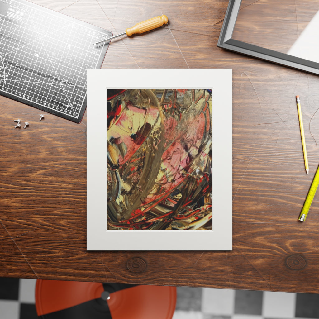 Dance of Colour Giclée Abstract Art Print | Passepartout Mounted Fine Art Print | Modern Colourful Wall Art