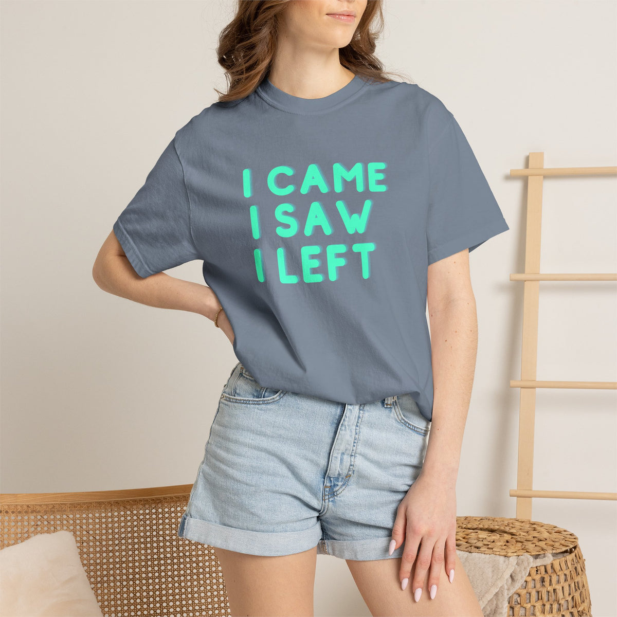 I Came I Saw I Left T-Shirt | Funny Introvert Gift Tee for Antisocial People