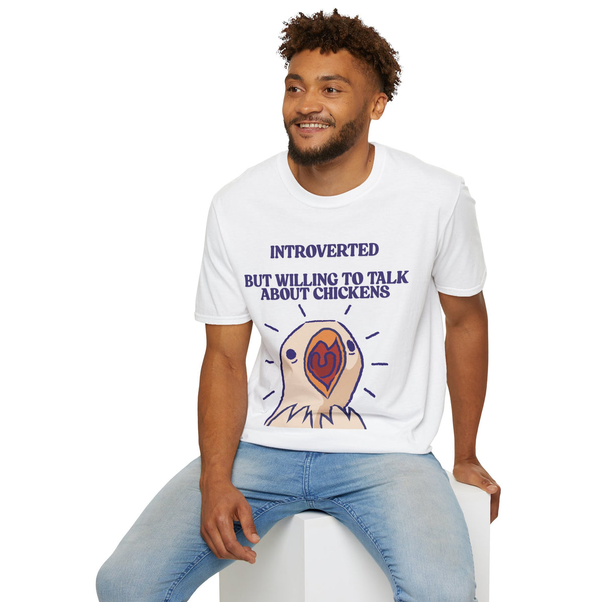 Introverted Chicken Lover T-Shirt | Funny Farm Chicken Gift Tee for Chicken Keepers