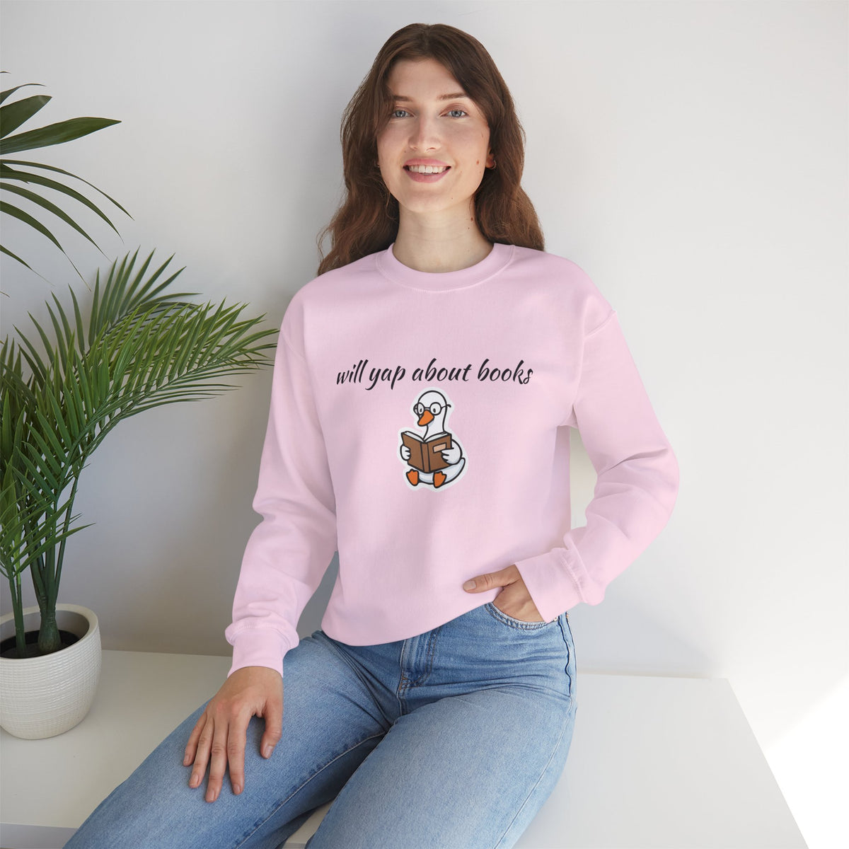 Will Yap About Books Duck Sweatshirt | Cozy Book Lover Gift for Bookworms & Readers