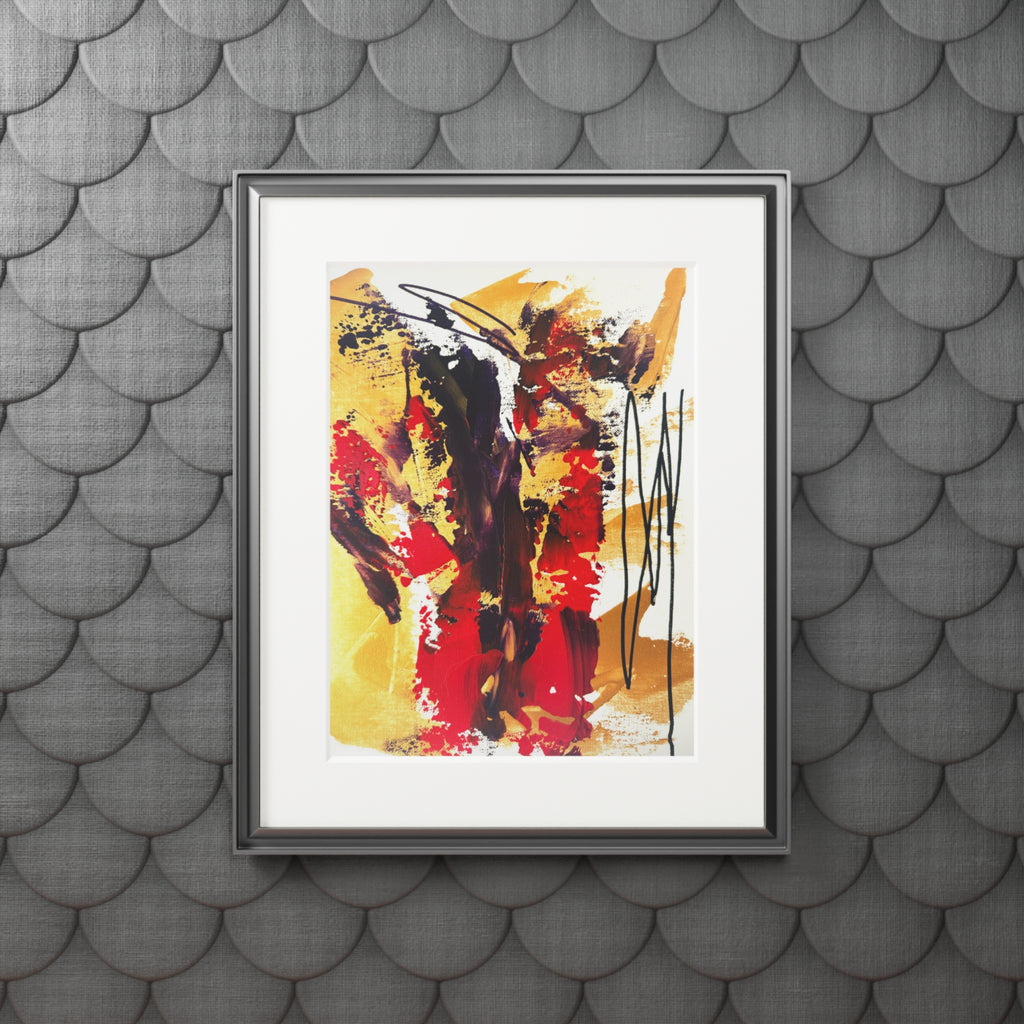 Blaze of Emotion Giclée Abstract Art Print | Passepartout Mounted Fine Art Print | Modern Colourful Wall Art