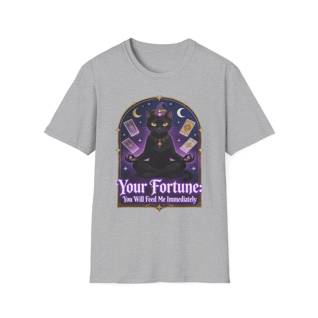 Fortune Telling Black Cat T-Shirt | Witchy Cat Lover Gift Tee for Gothic Cat Fans