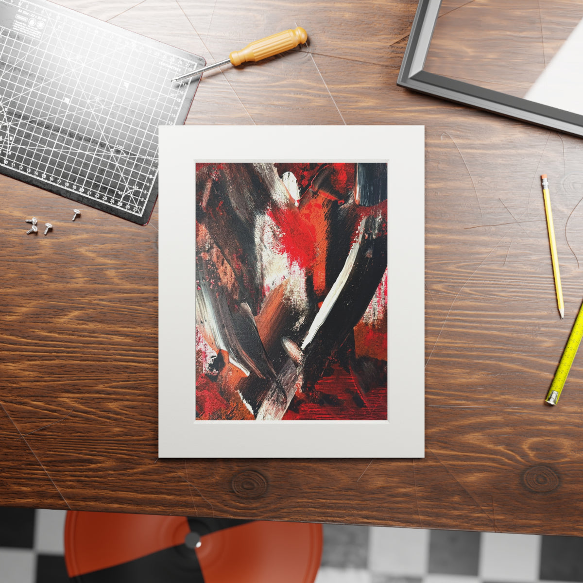 Eruption of Emotion Giclée Abstract Art Print | Passepartout Mounted Fine Art Print | Modern Colourful Wall Art