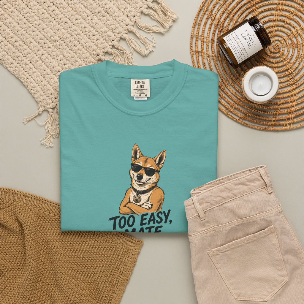 Cool Too Easy Mate Dog T-shirt | Dingo Sunglasses Graphic Tee