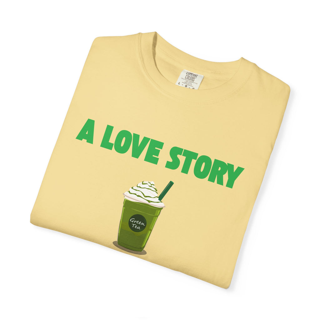 A Love Story Matcha Tee – Cute Matcha Drink Graphic T-Shirt